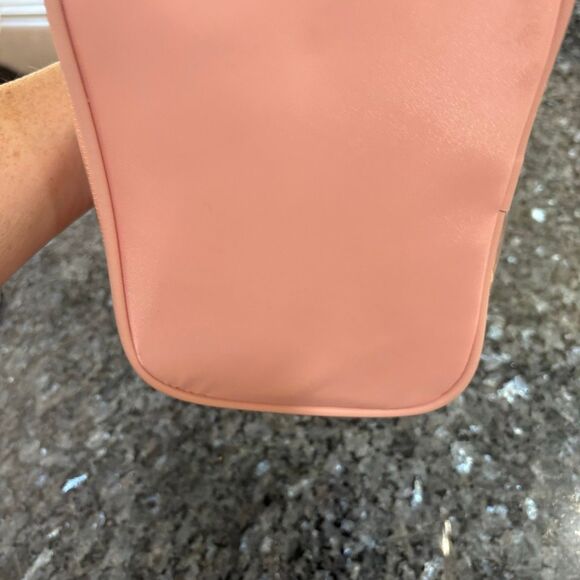 New Pink Quilted Heart Makeup Bag – Clear Top Travel Cosmetic Case - Picture 5 of 11